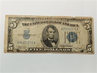 OF) 1934 $5 silver certificate