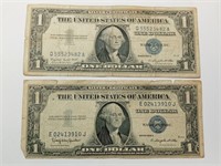 OF) 1935 and 1957 $1 silver certificates