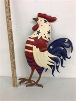Metal patriotic rooster