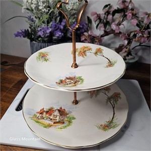 Vintage Royal Staffordshire 2 Tier Cake Stand