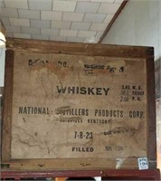 Vintage WWII 1944 Whiskey crate 15" x 12" 12.5"