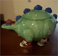 Dinosaur ceramic cookie jar