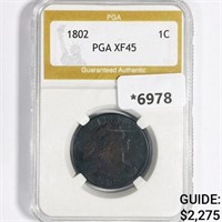 1802 Draped Bust Large Cent PGA XF45