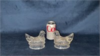 Antique Chicken Candy Containers x2