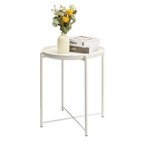 danpinera White End Table, Outdoor White Side