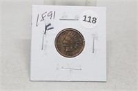 1891 F Indian Head Cent