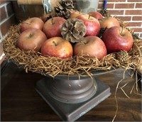 Heavy Fruit Bowl Centerpiece with apples and more