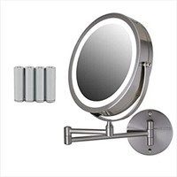 OVENTE 8.5 IN. LED WALLMOUNT VANITY MAKEUP MIRROR