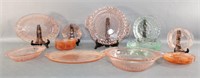 Pink Depression Glass and Glass Plates