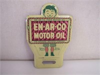 EN-AR-CO MOTOR OIL TIN LICENSE PLATE TOPPER -