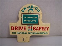 EN-AR-CO TIN LICENSE PLATE TOPPER - DRIVE SAFELY