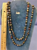 Multi-colored freshwater pearl necklace, 44"
