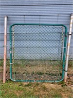 Chain link gate, 56 x 40"W with 2 posts