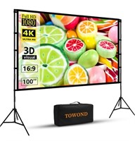 New - Projector Screen with Stand,Towond 100 inch