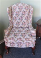 Vintage Biggs Queen Anne Wingback Chair