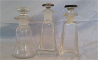 Lot of 3 vinegar vintage bottles