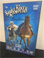 72nd snake river poster signed by Dean Oliver 24X