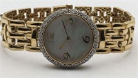 Sterling Gold Tone Wrist Watch W Mop Face