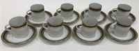 Lot of 8 Tershenreuth Espresso Cups & Plates
