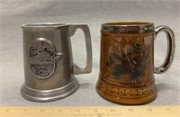 RWP Wilton Pewter, Lord Nelson England Beer Mugs