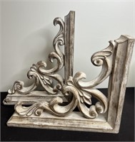 Shabby Chic Scroll Corbels Bookends