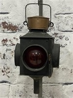 Antique Railroad Kerosene Signal Lamp