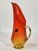 VINTAGE AMBERINA KANAWHA STRETCHED VASE PITCHER