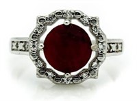 Genuine 2.51 ct Ruby & Diamond Ring