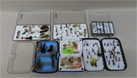Assortment of trout Flies in Boxes