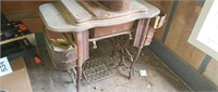 The Free old treadle sewing machine with contents