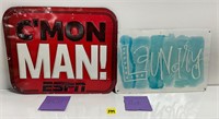 Tin/Metal ESPN C’MON MAN & Laundry Wall Decor