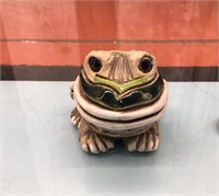 Ceramic frog - signed