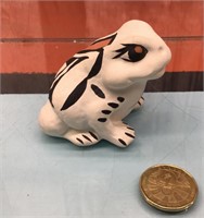 Ceramic New Mexico signed frog