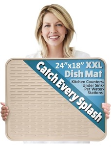 24" x 18" XXL Silicone Dish Drying Mat - Large