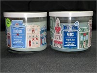2 BATH AND BODY WORKS CANDLES - LONDON TEA  &