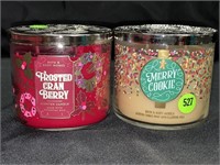 2 BATH AND BODY WORKS CANDLES - MARY COOKIE AND