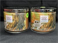 2 BATH AND BODY WORKS CANDLES - PUMPKIN