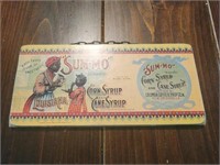 1908 Post Card Ad wooden sign 11x5 for "Sum-Mo"