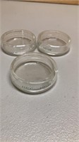 LOT OF 3 PYREX GLASS PETRI DISH SETS