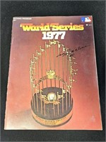 1977 World Series Mag Signed Reggie Jackson READ