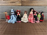 Lot Of 8 Vintage Dolls Eyes Open & Close