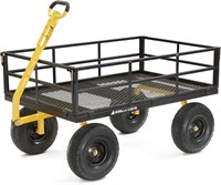 Gorilla Carts Steel Utility Cart, Black