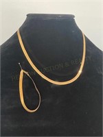 14K Italy Herringbone Chain and Bracelet