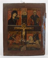 RUSSIAN ICON, having depiction of Jesus on the