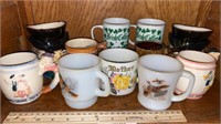 Coffee Mugs Include Fire King and Anchor Hocking
