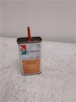 Vintage singer oil tin
