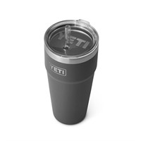 Yeti 26 Oz Rambler Straw Cup Charcoal & Stainless