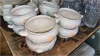 Set of 8 seashell chowder bowls