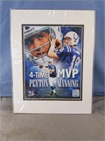 Peyton Manning 4-Time MVP mat framed photo