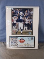 Peyton Manning photo framed in mat 2006